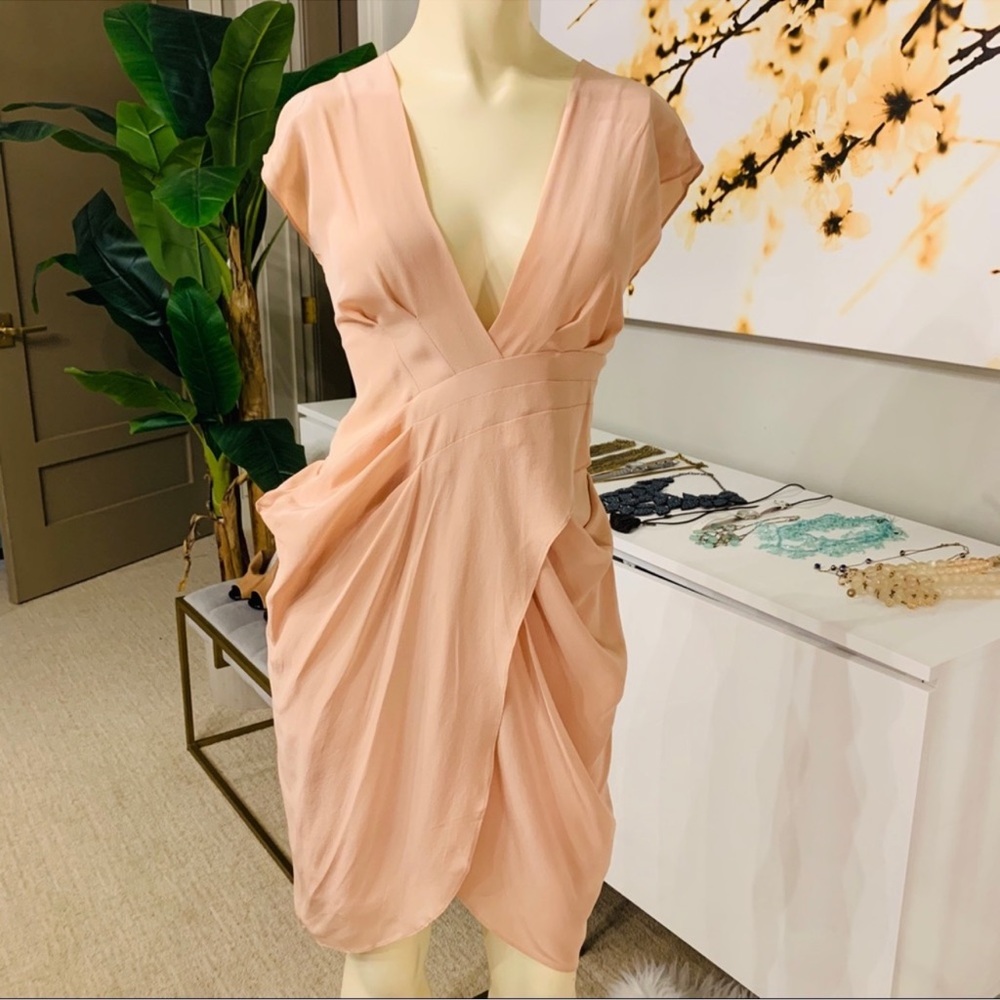 Miguelina silk draped dress